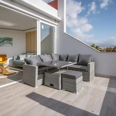 Apartmán Atico Con Vistas Al Mar, A La 150m De La Playa En Tenerife Sur
